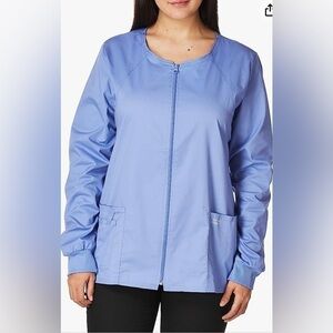 Cherokee Workwear Zip Up Jacket— Ceil Blue